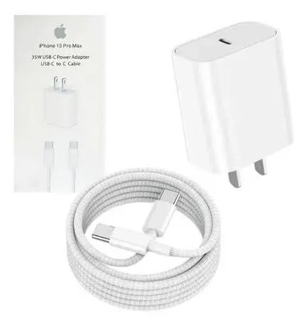 CARGADOR APPLE + CABLE USB C 35W REPLICA