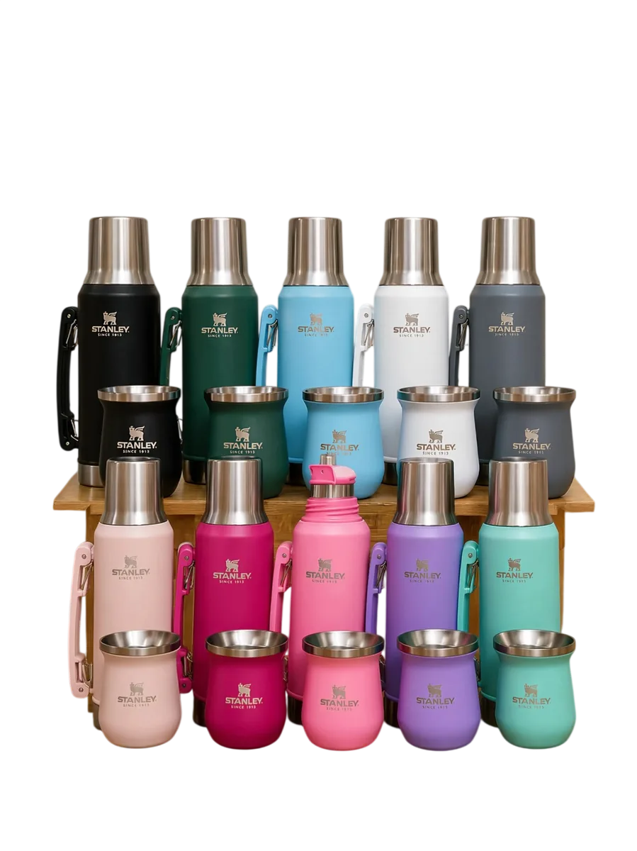 KIT TERMO STANLEY SYSTEM 1L, MATE 160ml, BOMBILLA REPLICA
